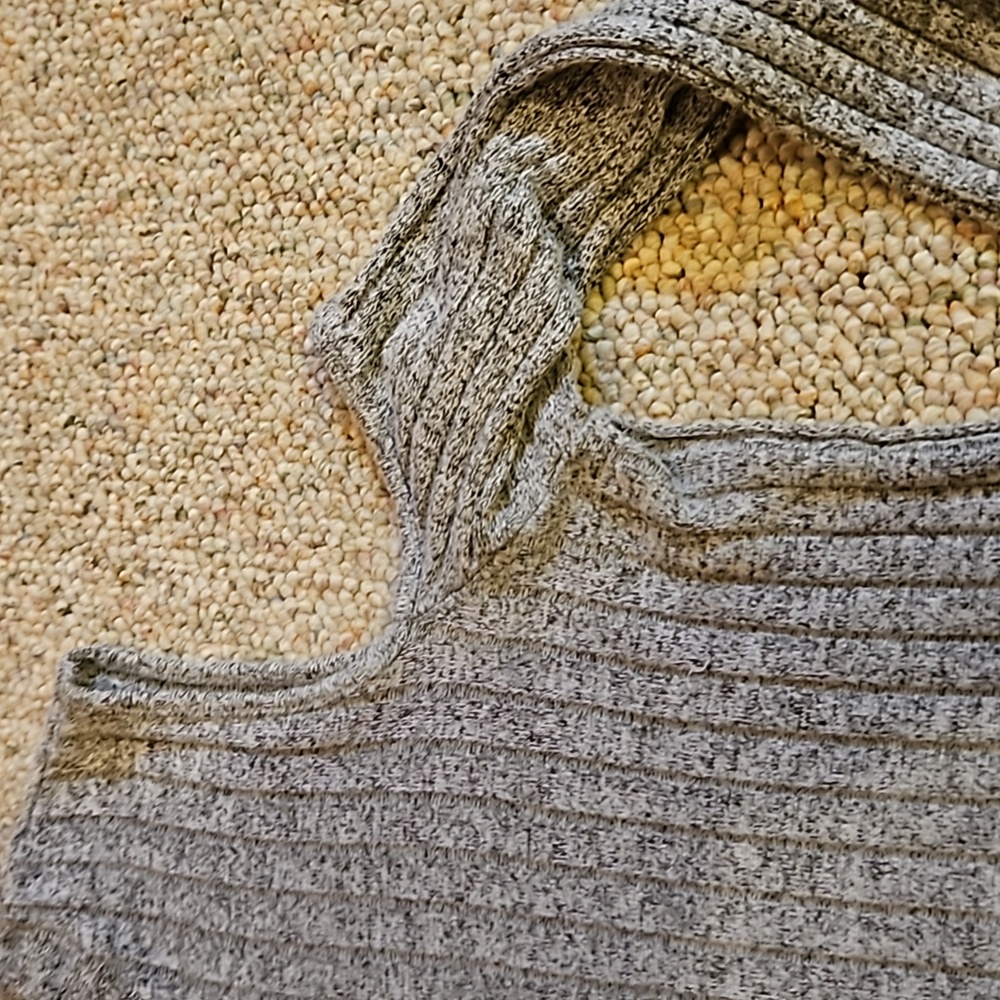 Express Gray Off-the-Shoulder Sweater - Picture 3 of 3